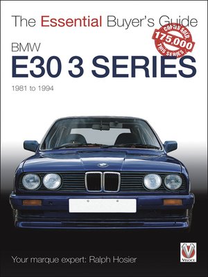 cover image of BMW E30 3 Series 1981 to 1994